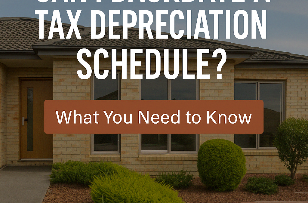Can I Backdate a Tax Depreciation Schedule? What You Need to Know